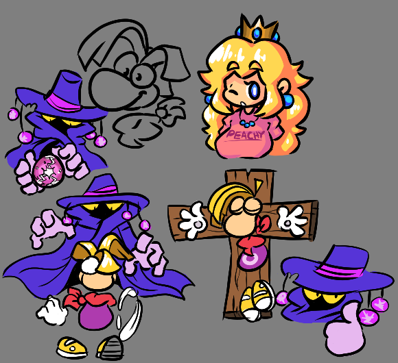 couple doodles! probably my first time drawing mr.dark