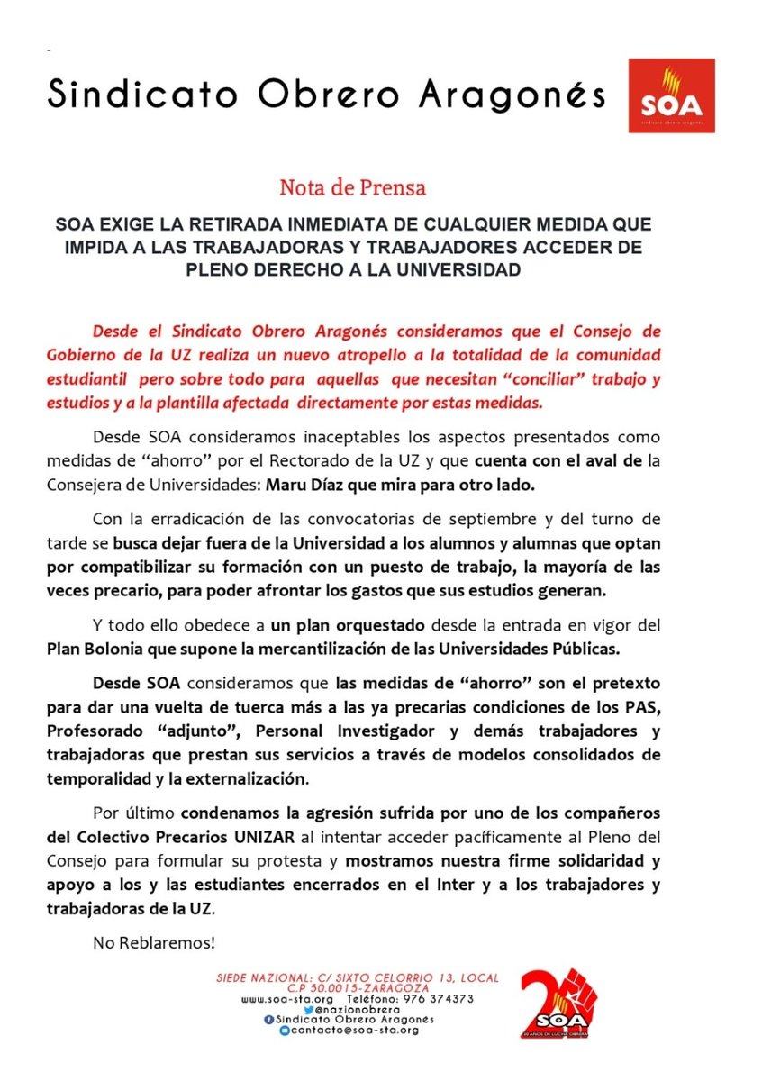 <a href="/periodicoaragon/">El Periódico de Aragón</a> Ya que no os hacéis "eco" o no queréis haceros...os dejamos nuestra NdP. Un saludo