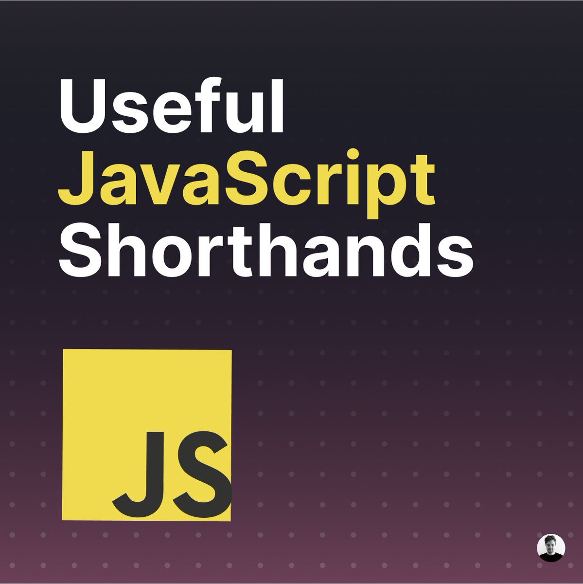 reactive_dude's tweet image. Useful JavaScript Shorthands 🚀

Write shorter, cleaner, and more maintainable code.