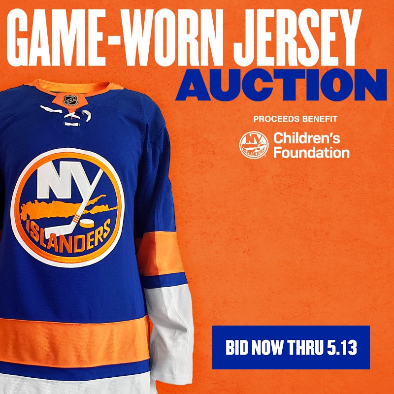 New York Islanders on X: Our #ReverseRetro Jersey Auction is LIVE! 🤩  Score an autographed, game-worn jersey with all proceeds benefiting the  Islanders Children's Foundation. 💙🧡 Bid now:    / X