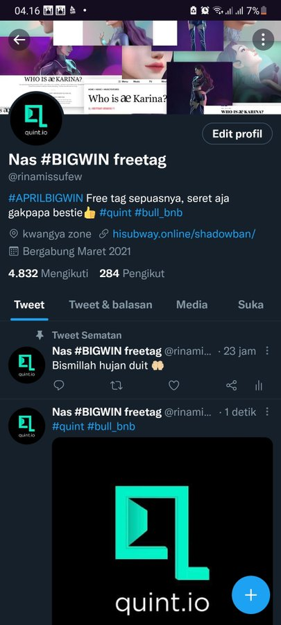 cryptostils's tweet image. Replying to @chitaglorya__ @projectquint and @bull_bnb