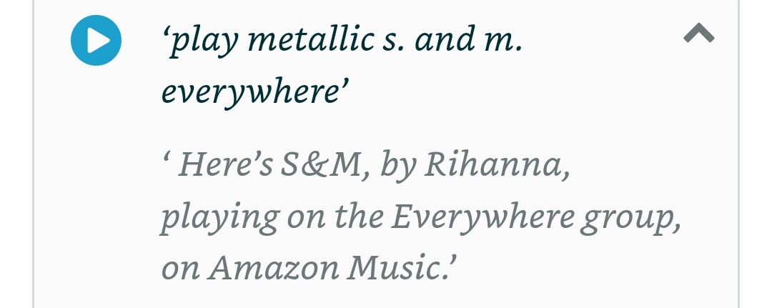 Ginger_Dalek's tweet photo. #AlexaFail
ME: "ALEXA, PLAY METALLICA S&M, EVERYWHERE."
ALEXA: https://t.co/YNSVqwFF4a