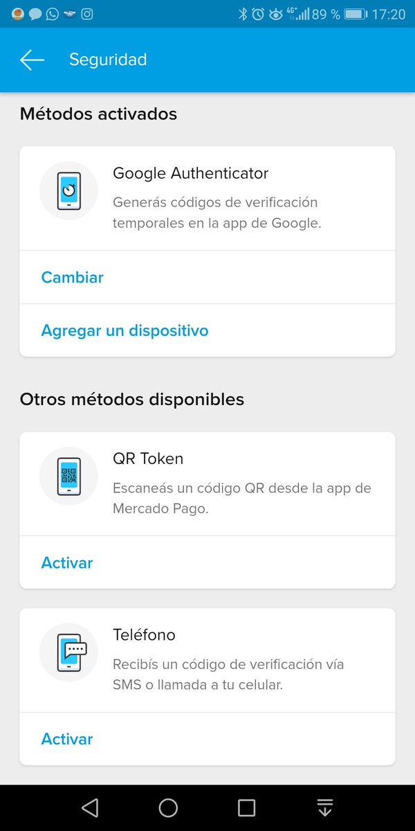 SimpleVulnManag's tweet photo. @rusosnith @mercadopago @Newmoon1991cc @Mercadolibre Usa 2FA con Google autenticator/dúo security y no por SMS https://t.co/1caT1euIMt