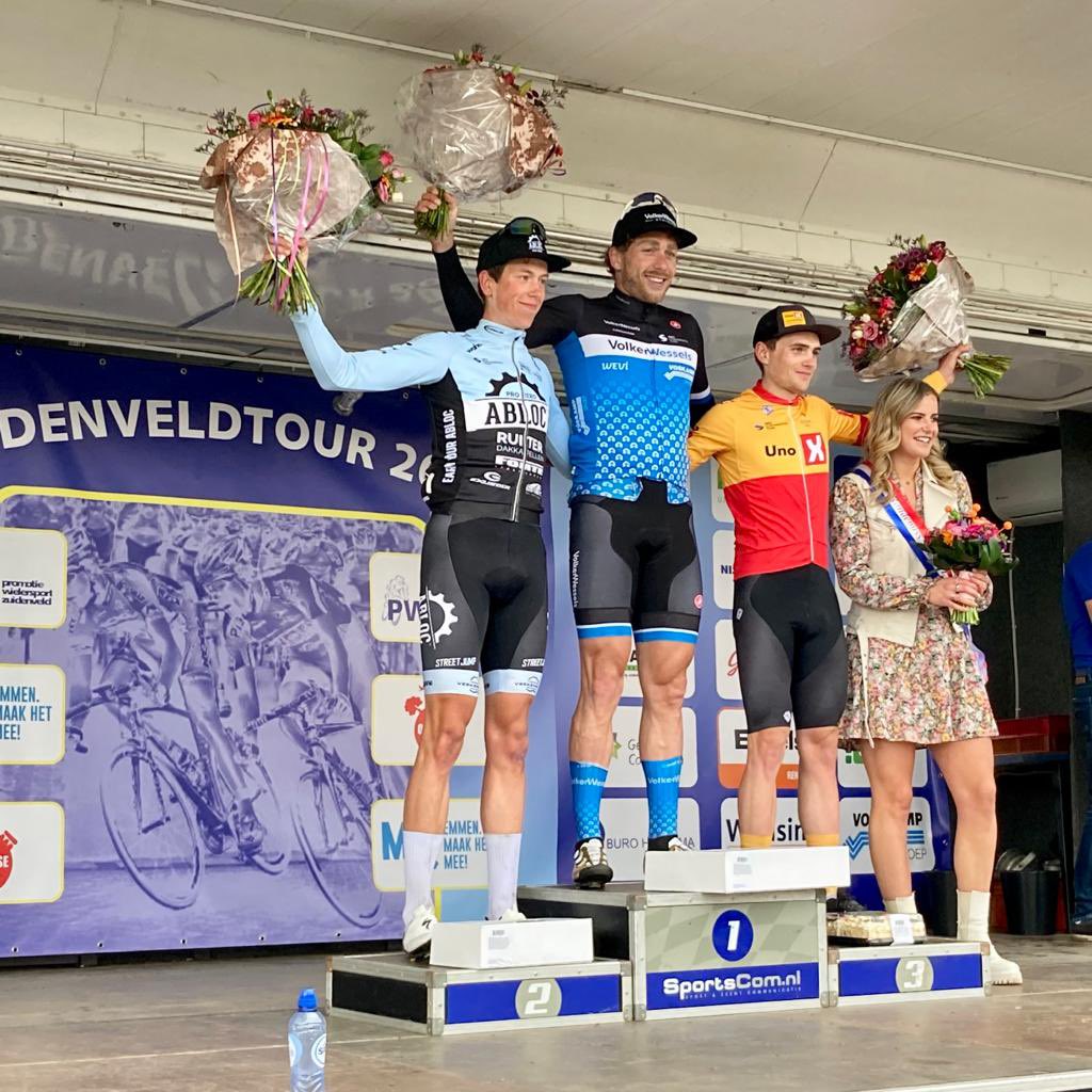 New 𝗥𝗔𝗖𝗘 ➟ New 𝗣𝗢𝗗𝗜𝗨𝗠 🤩 🥈 for Tomas Kopecky in the PWZ Zuidenveld Tour! 🔥 Also Joren Bloem was part of the first group and powered to place 4️⃣. 👊🏻 #RideToWin #PWZZuidenveldTour