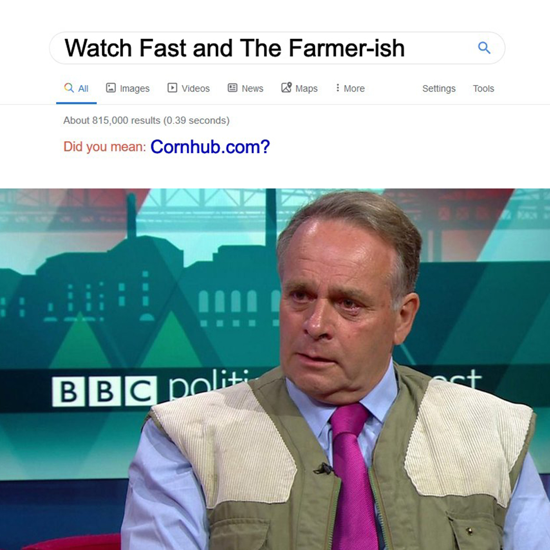 Alleycatstv's tweet photo. We've all been there... #tractorgate #thefastandthefarmerish https://t.co/9b1RE5R16y