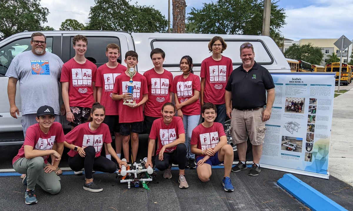 The <a href="/FAUCaneInstitut/">FAU Cane Institute</a> <a href="/ADHUS_FAUHS/">ADHUS & FAU HS</a>  SeaOwls have just qualified for the MATE ROV World Championships for underwater robotics! <a href="/ap_hoff/">APHoff</a> <a href="/AllanPhipps2/">Allan Phipps</a> <a href="/bees_sherry/">Sherry Bees</a> <a href="/FAUpresident/">FAU President Adam Hasner</a> <a href="/KimmyHallstrom/">Kimberly Hallstrom</a> <a href="/dancane/">Daniel Cane</a>
