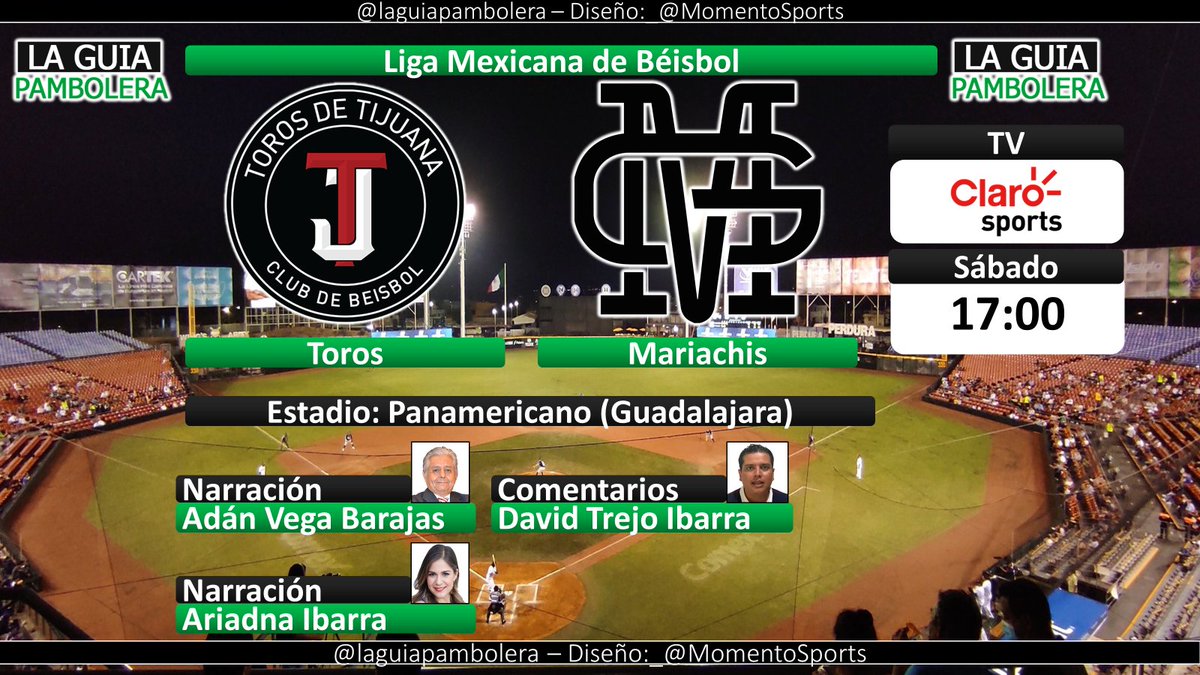 HOY: #OtrasLigasOtrosDeportes 🇲🇽 <a href="/TorosDeTijuana/">Toros De Tijuana 🐃⚾</a> <a href="/MisMariachisGDL/">Mariachis</a> por @MarcaClaro (youtu.be/oOrU8wKJkLk) con Adán Vega Barajas <a href="/ariadnaibarramx/">Ariadna Ibarra</a> y <a href="/dtrejo3/">David Trejo Ibarra</a> (17:00hrs) #ClaroConTodo