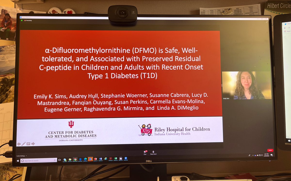 T1DIndy's tweet photo. Our own @EmKSims nicely presenting our #t1d #dfmo study results at #PES2022! @IUSweetTweets @RileyChildrens @IUMedSchool @IUWellsCenter https://t.co/4yXo1XtUeo