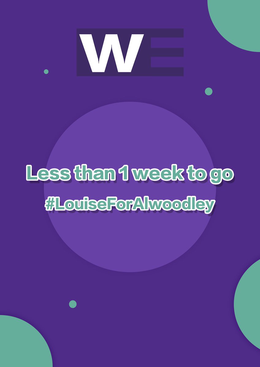 Less than 1 week to go until your chance to vote for the amazing Louise Jennings in Leeds City Council Elections! @LouiseMJennings #louiseforalwoodley