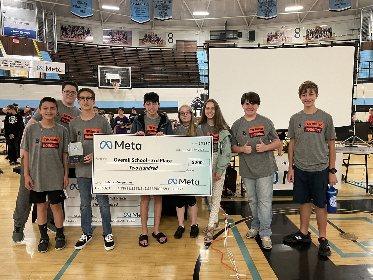 Congratulations to the Robotics team who finished 3rd in the county. #WeAre1 💙🧡