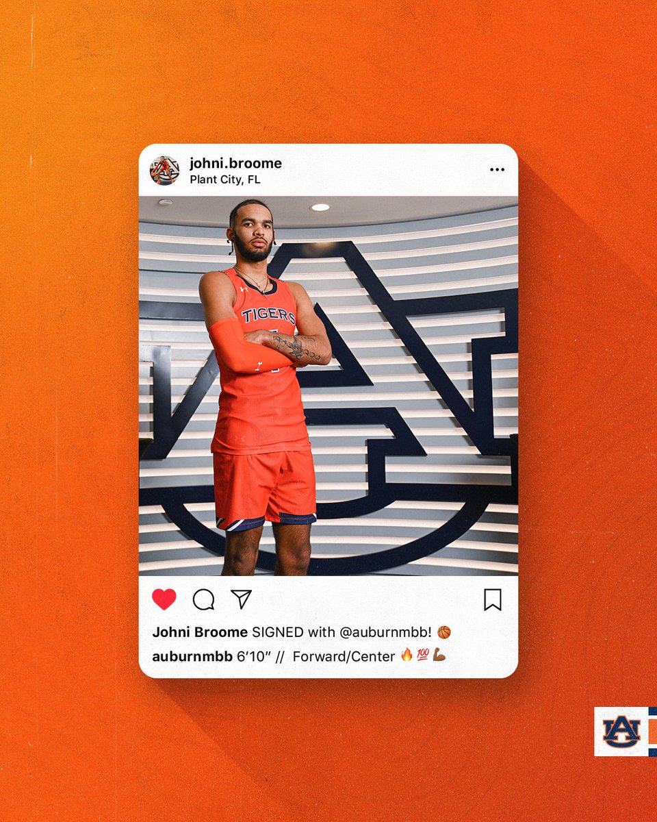 ✍️ SIGNED ✍️

Hit that RT and help us welcome <a href="/JohniBroome/">Johni Broome</a> to the squad! 

#WarEagle