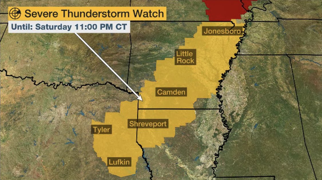 The Weather Channel on Twitter "NEW A severe thunderstorm watch has