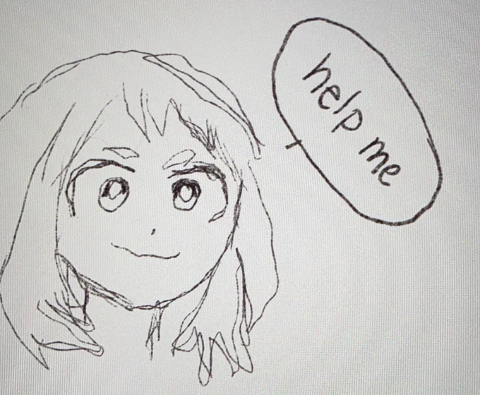one time I drew Ocha with my right hand and it went really well 