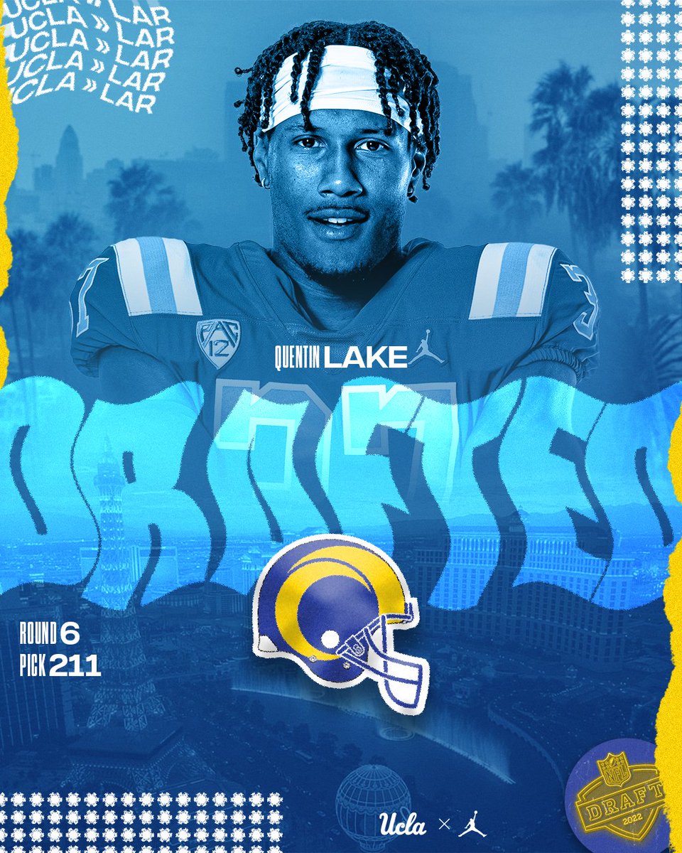 UCLA Football (@uclafootball) on Twitter photo With the 211th pick in the <a href="/NFLDraft/">NFL Draft</a> the <a href="/RamsNFL/">Los Angeles Rams</a> select <a href="/quentin_lake/">Quentin Lake</a>!
#4sUp | #GoBruins With the 211th pick in the <a href="/NFLDraft/">NFL Draft</a> the <a href="/RamsNFL/">Los Angeles Rams</a> select <a href="/quentin_lake/">Quentin Lake</a>!
#4sUp | #GoBruins