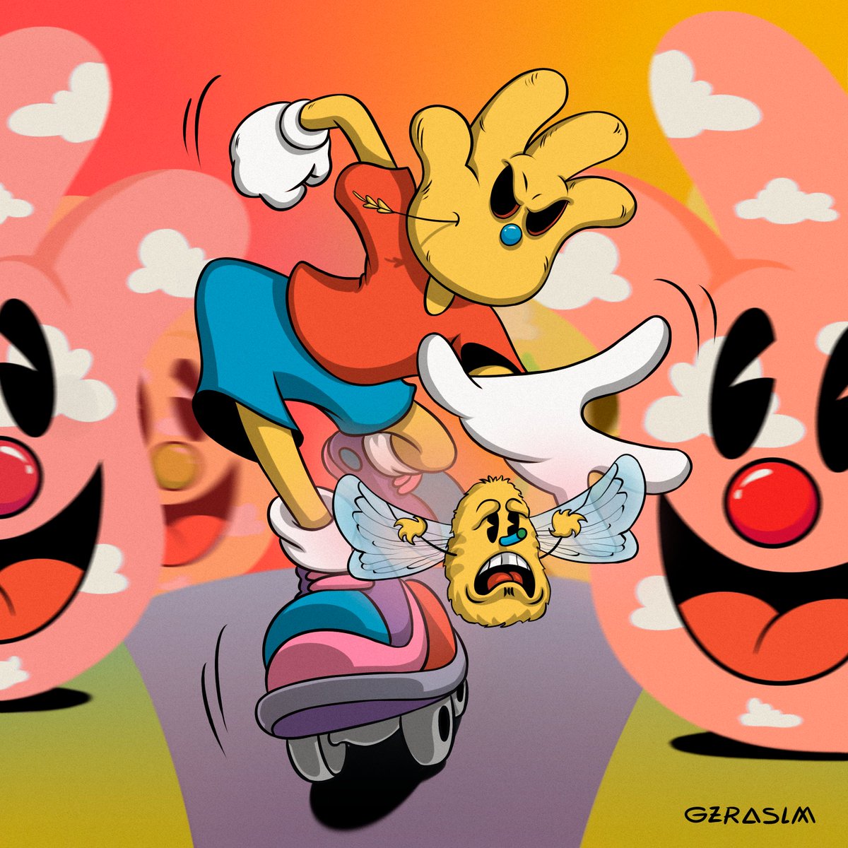 gerasim_art's tweet photo. "Spanky vs SCUZZ"
In my Spanky world, I turn SCUZZ into different bugs and hunt it. It turns into a fun game๐
@spankystudios
@5uperfreak
#SpankyvsSCUZZ #5uperfreak #NFT #FanArt https://t.co/wP0JYTc48W