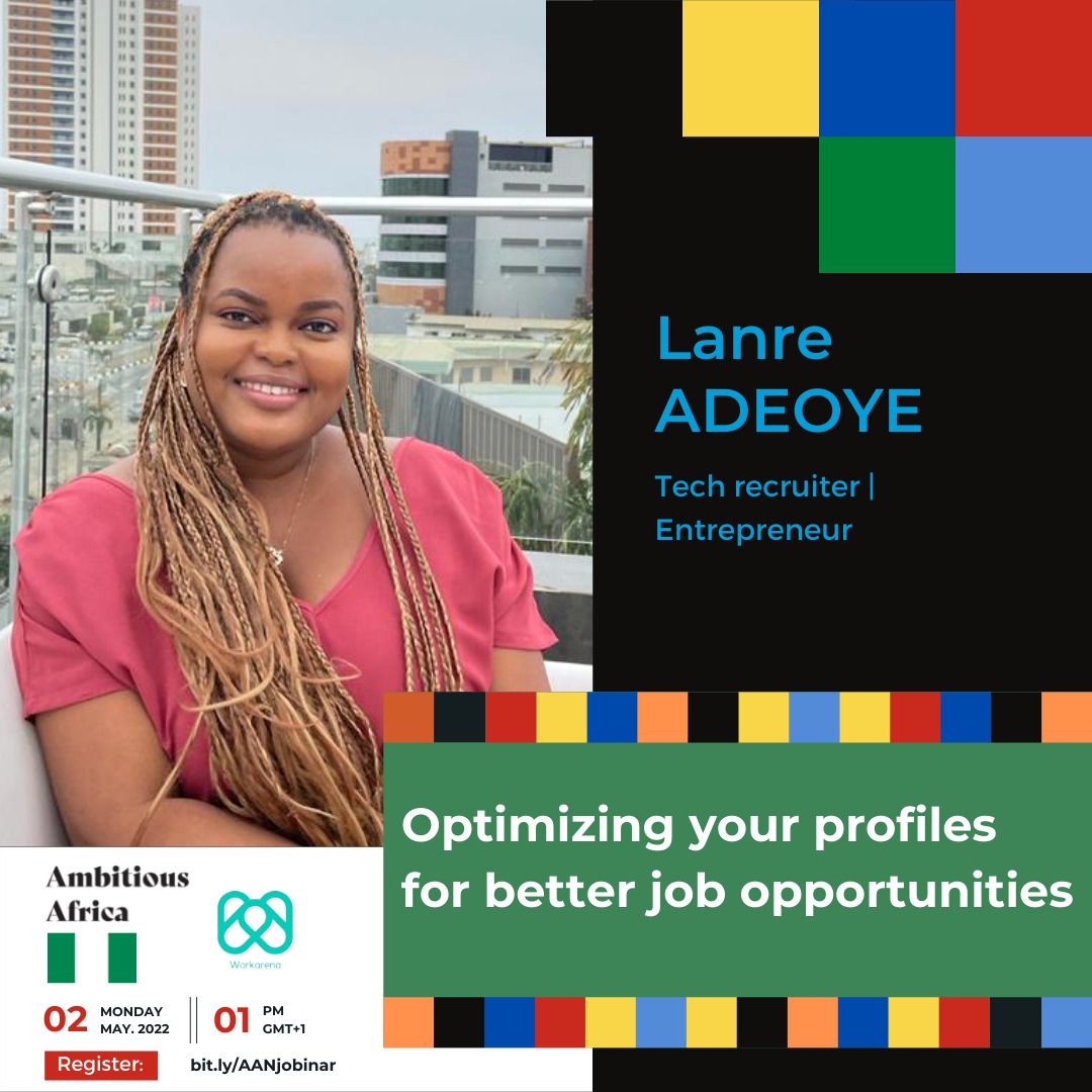 Ambitious Nigeria bring to you <a href="/nsidyibe/">LaRewa</a> a tech recruiter and an entrepreneur to give you a guide on how to optimise your profile for better Job opportunities
#jobsearch  #jobseekers  #entrepreneurs #Youth