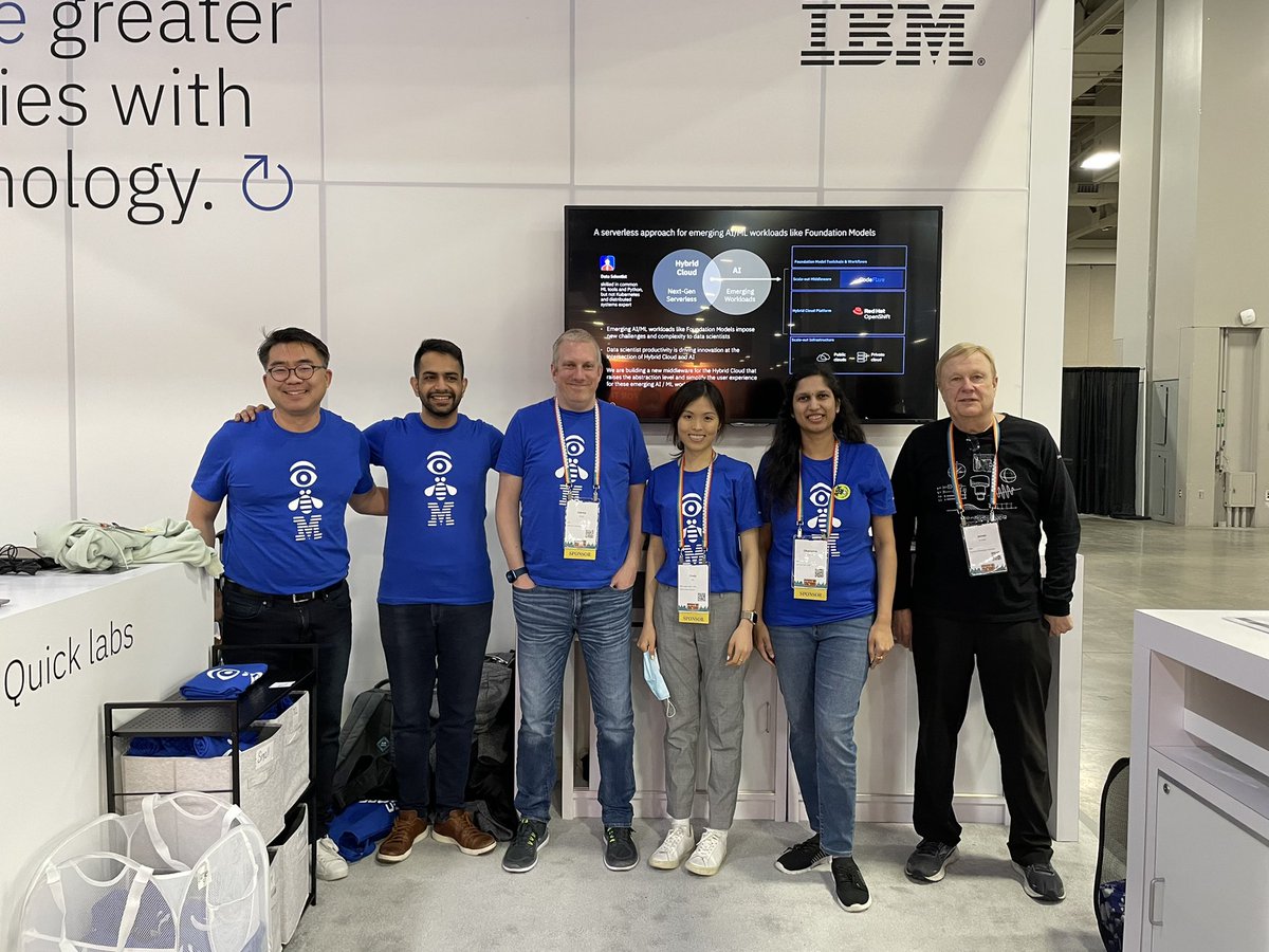 likepunk's tweet photo. Second day at #PyCon2022 , got good crowd stopped by #IBM booth. Great teams from @IBMResearch @IBMSecurity @IBMData #IBMQuantum @IBMDeveloper ! #codeflare https://t.co/IEKltI1ol7