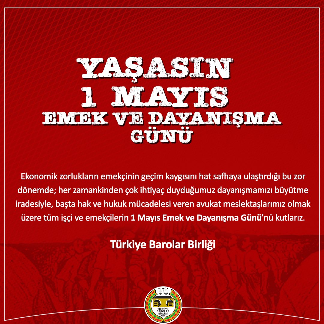 barolar's tweet photo. Yaşasın #1Mayıs Emek ve Dayanışma Günü https://t.co/KWaiaykCBV