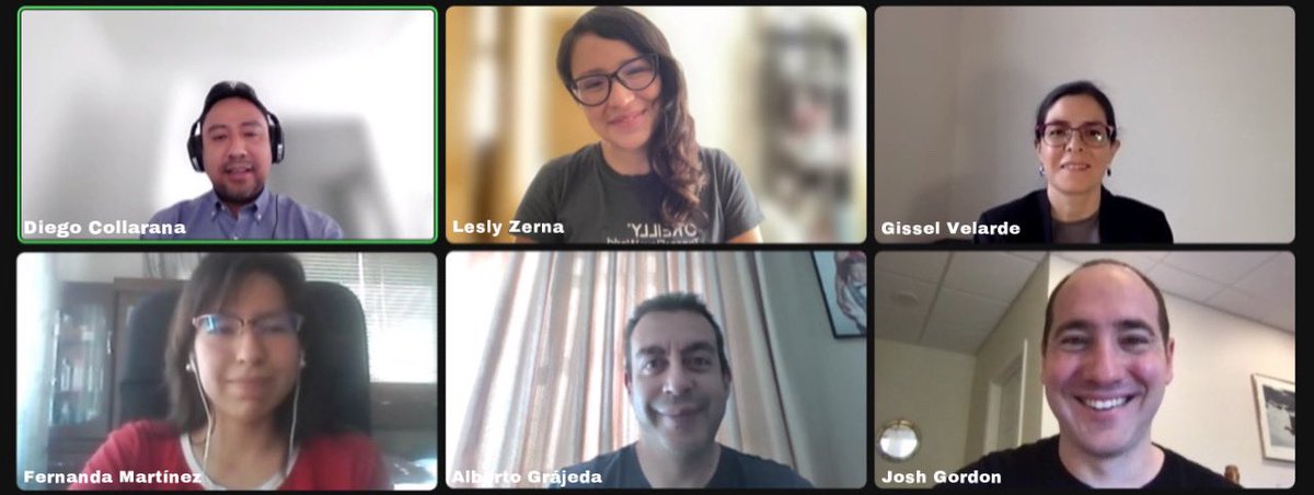 Queremos compartir una foto del equipo que ayudo a llevar a cabo el evento de hoy: “Camino al Deep Learning”. El evento fue un éxito 🤩😁
<a href="/leslysandra/">lesly🍫</a> <a href="/VelardeGissel/">Gissel Velarde</a> <a href="/random_forests/">Josh Gordon</a>