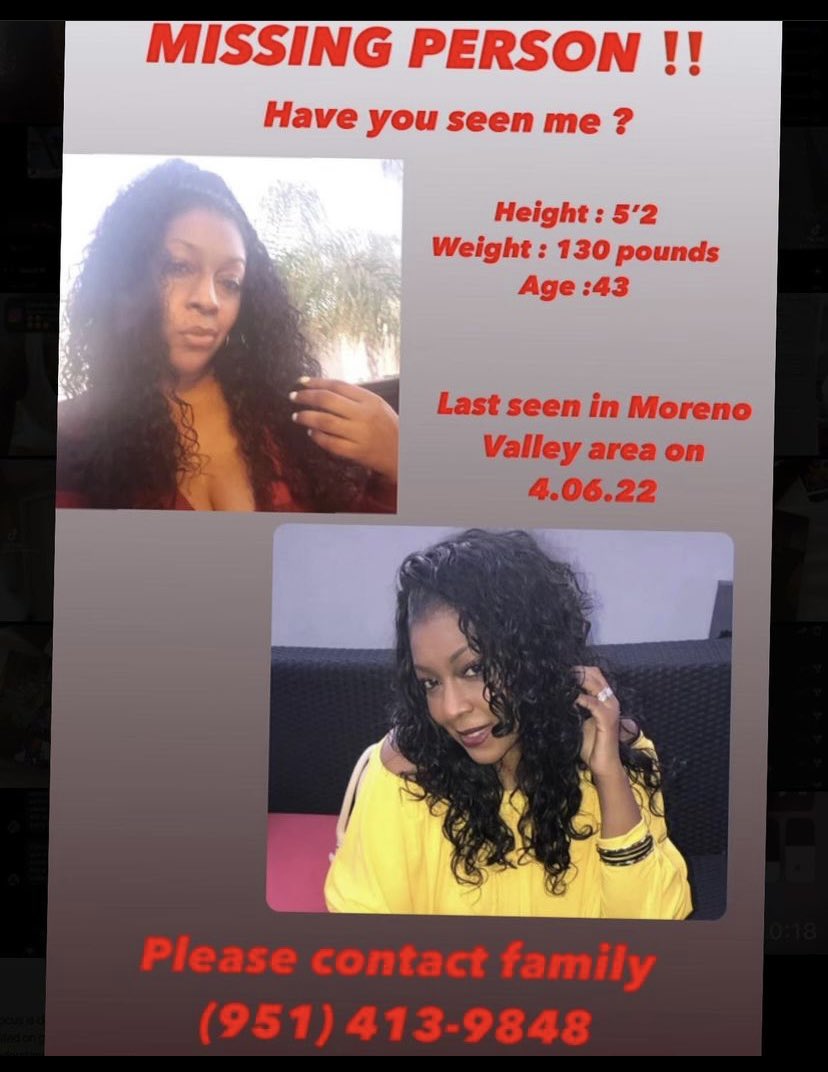 My friends mom has been missing for DAYS! According to the sheriff her being missing is “not a critical matter” please retweet! &amp; spread the word last seen in MORENO VALLEY if you have any info please call the number on the post!