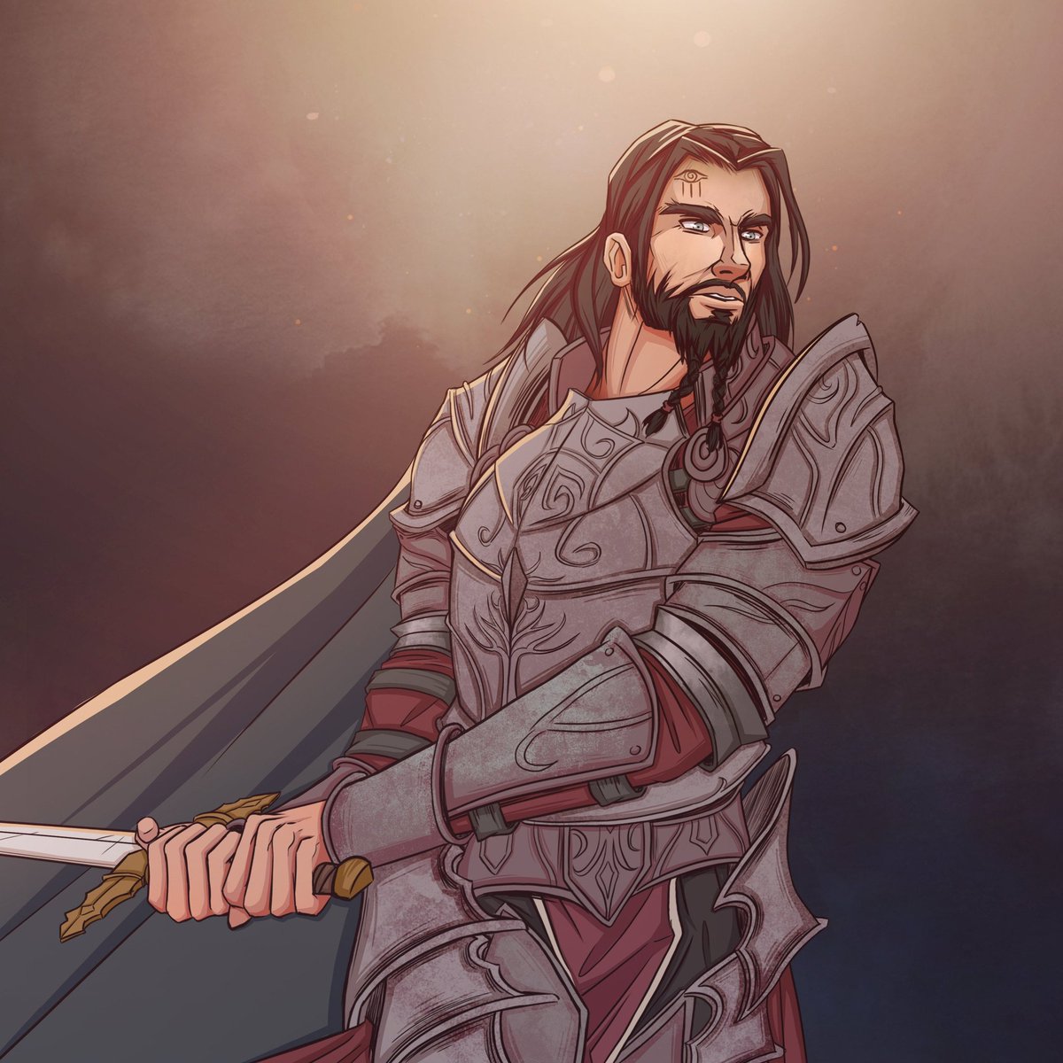 davidasaurus_'s tweet photo. @RBlademaker Roddrick Reeves. Echo Knight. He strong.. wears Big Armor. Carries big sword. #charismaplusdnd https://t.co/PIMNbEKMUN