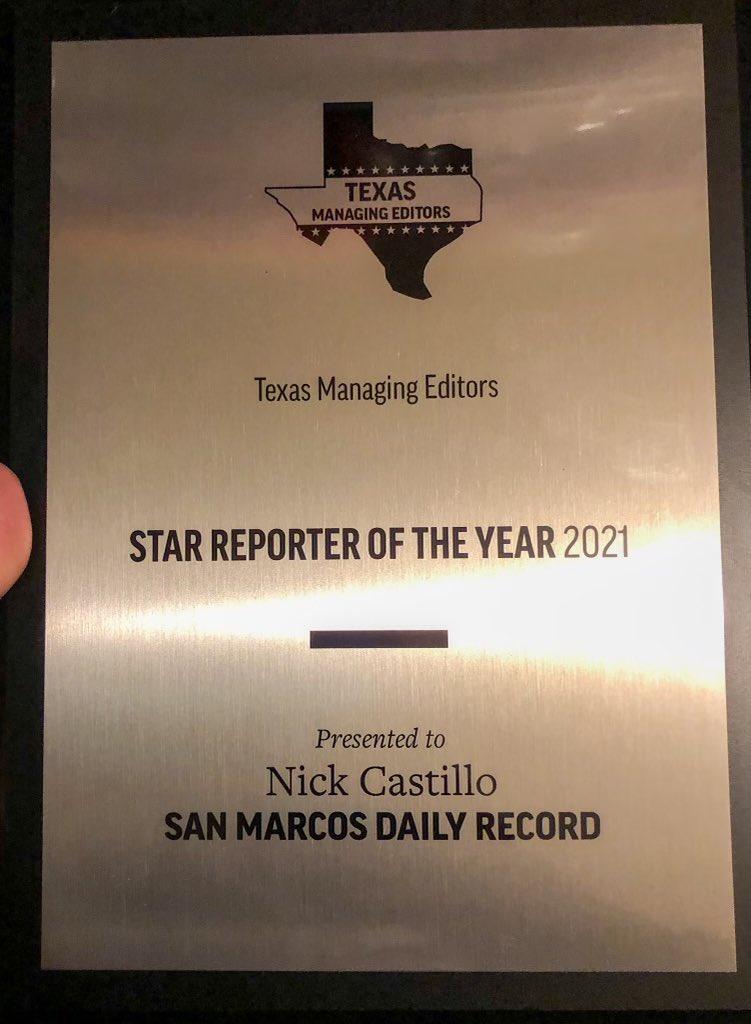 Nick_Castillo74's tweet photo. Thank you @sanmarcosrecord and @LanceWinter for giving me the chance to keep our community informed! #txame https://t.co/7fR21nHVau