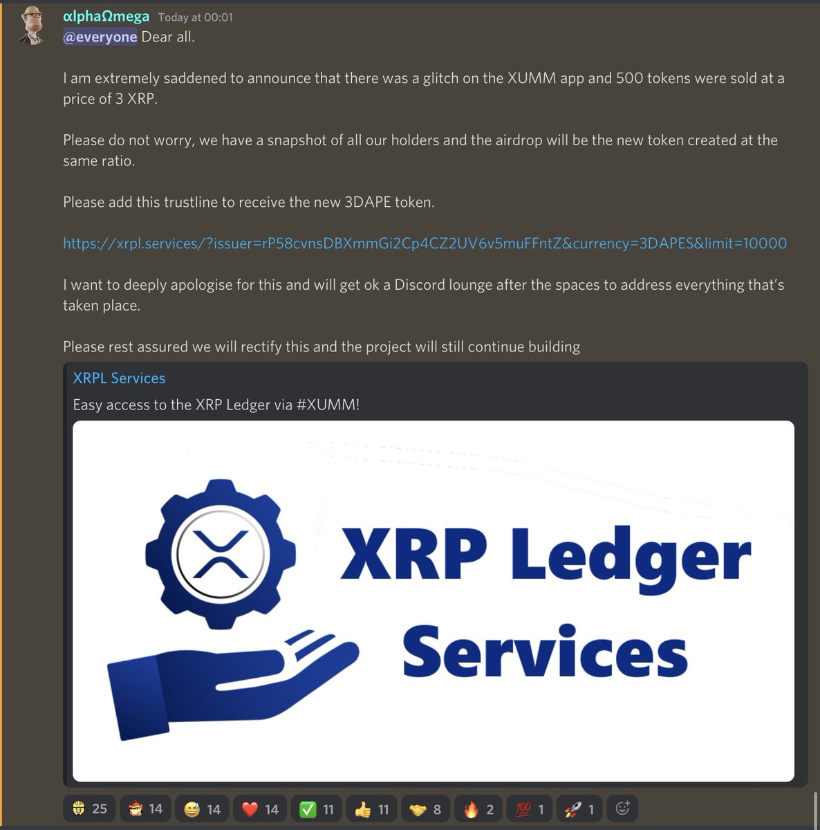 TimoneCrypto's tweet image. So disappointing..@XRPL3DAPES
