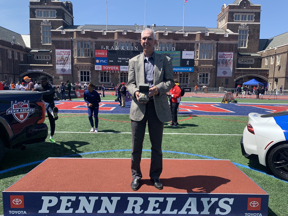 lambo2126's tweet photo. 🚨Big Shoutout to Colts Neck coach Jim Schlentz, who served as the Honorary Referee at the Penn Relays!!🚨
🔥Jim was awarded a prestigious Penn Relays gold watch!!🔥
💥Congrats to one of the best coaches in state history, and one of the best guys I’ve ever known!💥 https://t.co/0UPFfAk8P0