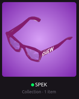 AwedJob's tweet photo. Attention #FindingWhimsy #FlowerFrenz! The Legendary SHEW SPEKz have finally been approved. Dropping soon.
There's a secret utility to them. Practice the spirit of SHEW and see if you can discover what it is. My bet is @AreUPogie & @KolorfulMeta will be the 1st! https://t.co/LSGiaaFjtO