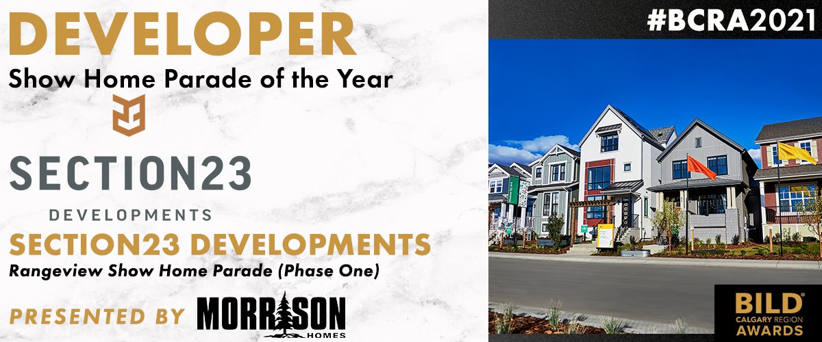 // 2021 BILDCR Award Winner - Developer - Show Home Parade of the Year 🏠// Congratulations to the Rangeview Show Home Parade (Phase One) by Section 23 Developments for winning the award 🏆! Special thanks to <a href="/MorrisonHomes/">Morrison Homes</a> for sponsoring the award. #BCRA2021 #BCRA