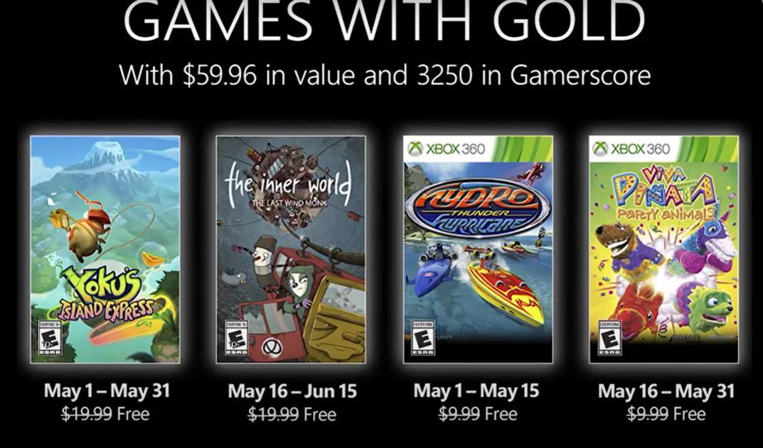 Xbox Live Games with Gold May 2022