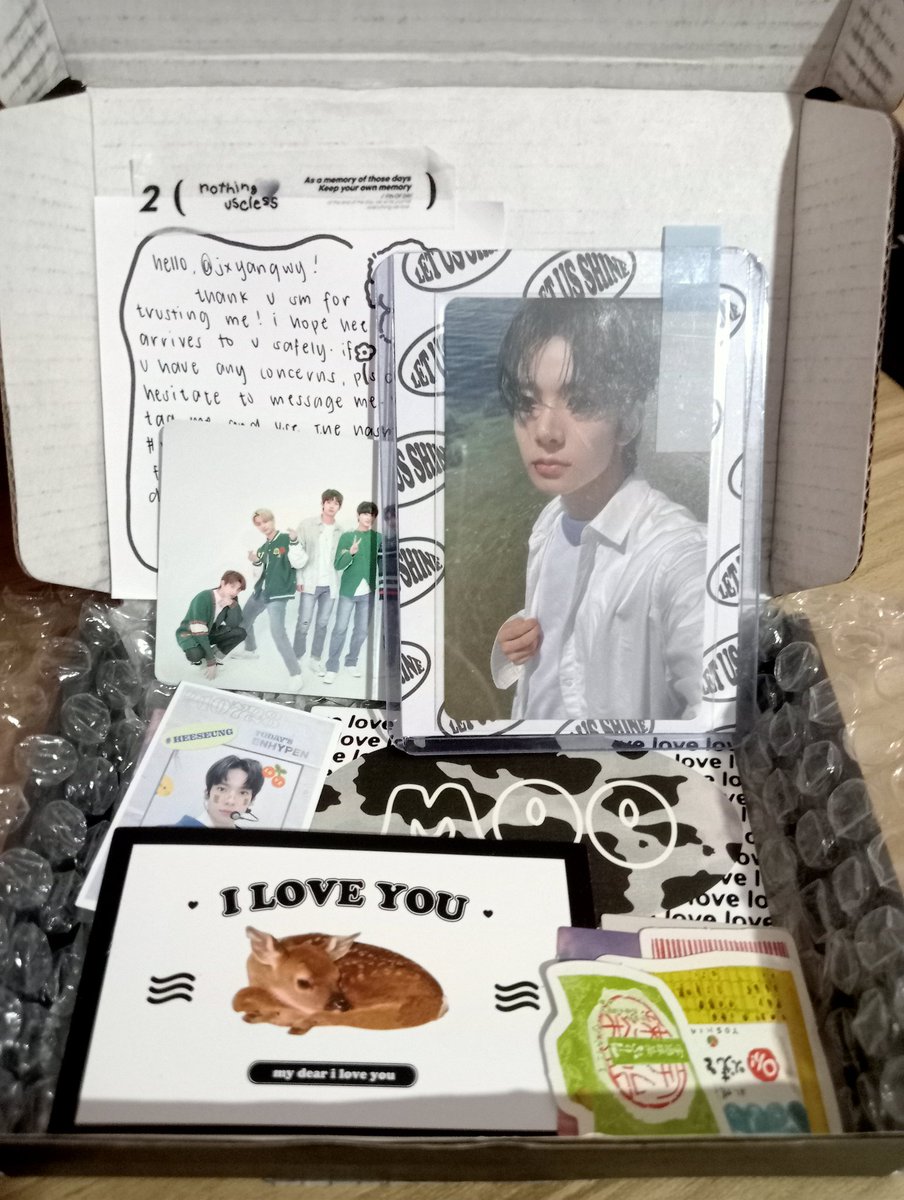 sjyseung's tweet photo. Hello, @woncollect !! Heeseung d:d ody selca arrived safely today. Thank u sm for the freebies and effort !! Until our next transaction <33
#wonithanks https://t.co/R2qAYQ3WDk