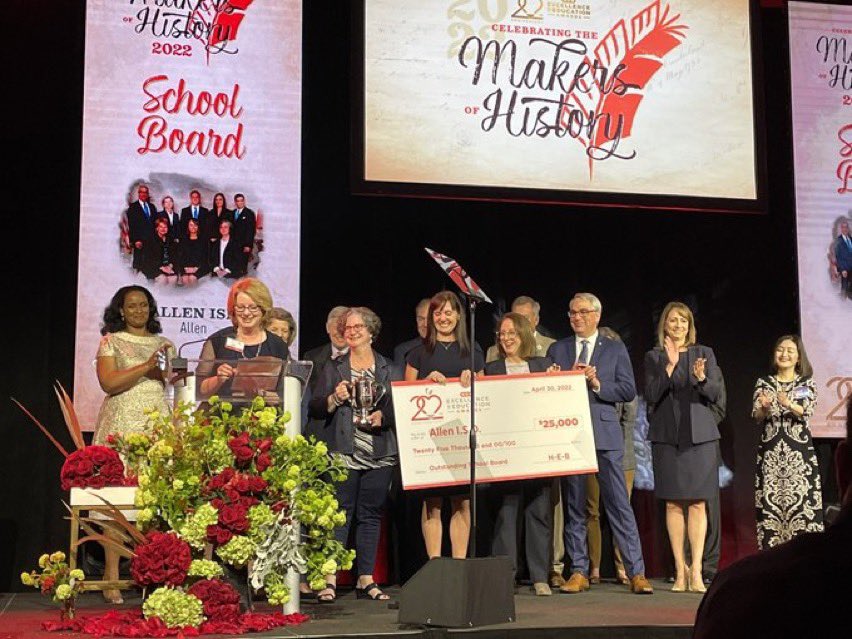 leachfortexas's tweet photo. Congrats to @RobinAISD and the @Allen_ISD School Board for winning School Board of the Year in the @HEB Excellence in Education Awards! A well-deserved honor for our hometown educators and district leadership who always put students and their families first. #txlege https://t.co/67aRxm2S6i