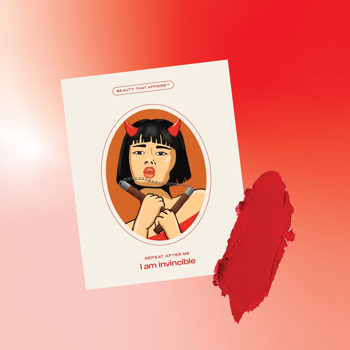 christinabasias's tweet photo. Did you know that Lilith was Adam's first wife & was banished to hell when she refused to lay beneath him? Inspired by women who want to be on 🔝 & use all their ⚔️, Lilith is a defiant, fiery, blue-toned matte red lipstick by @fempowerbeauty #WAWIPContest! 💄Who would buy her? https://t.co/S57uKgRkGF