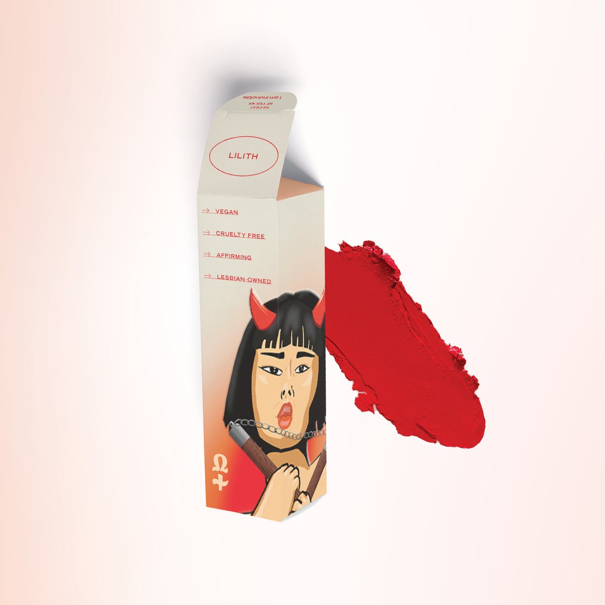 christinabasias's tweet photo. Did you know that Lilith was Adam's first wife & was banished to hell when she refused to lay beneath him? Inspired by women who want to be on 🔝 & use all their ⚔️, Lilith is a defiant, fiery, blue-toned matte red lipstick by @fempowerbeauty #WAWIPContest! 💄Who would buy her? https://t.co/S57uKgRkGF