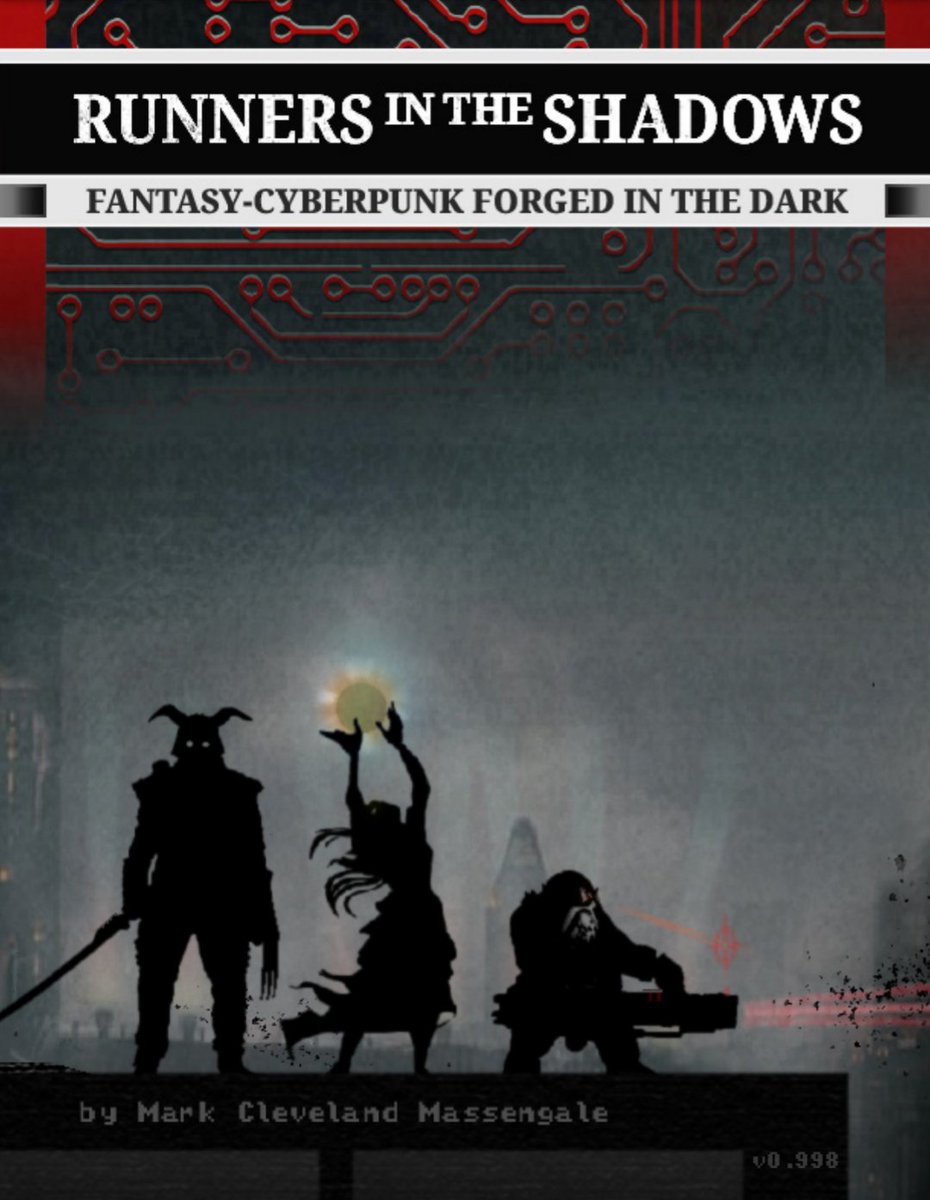 SaveMeJebu5's tweet photo. @Crossface02 #BladesInTheDark!
I love it so much that I wrote multiple hacks of it, and after five+ years with it, the game continues to surprise me and provide me with such joy #fitd #forgedinthedark #RunnersInTheShadows https://t.co/BzTdf8QQg6