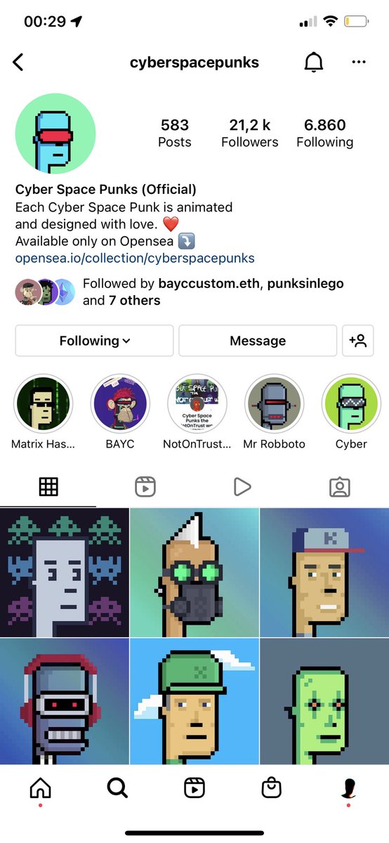 <a href="/cyberspacepunks/">Cyber Space Punks (Official)</a> is one of my favorite projects, curated one by one handmade, with a great community behind, they will find a way in the NTF world 🔥 

Follow it on Twitter and Instagram 👍🏼
#nft #nftcollectors