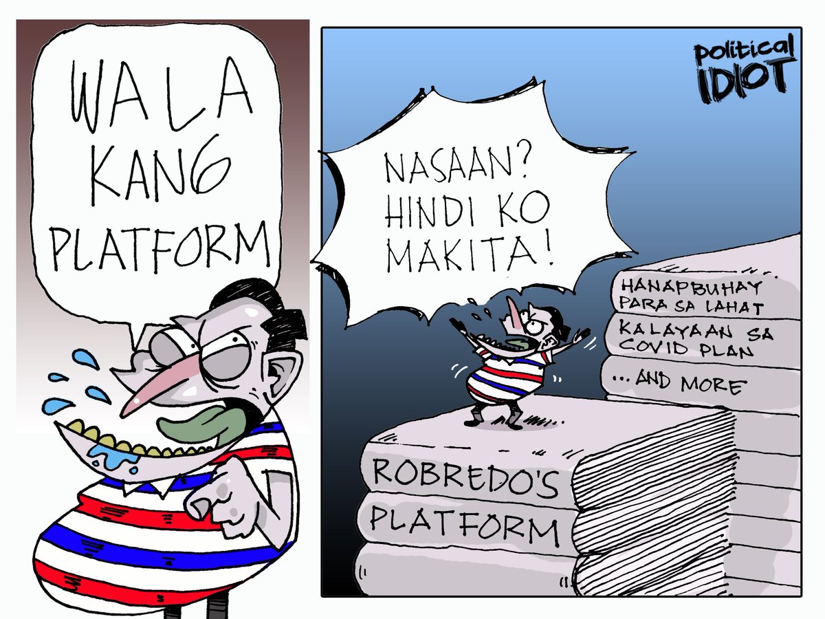 iPoliticalIdiot's tweet photo. HINDI TOTOO: Walang Platform si VP Leni Robredo.
#FactFirstPh X @PitikBulagPH
Alamin ang katotohan, i click ang link;https://t.co/52hoEO61Mn https://t.co/IlvOfJdRDk
