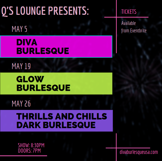 DIVABURLESQUE's tweet photo. A Diva Trilogy, presented by LJ of
Diva Burlesque at Q's Lounge of @QXTsnightclub https://t.co/oLfzoIU0Db