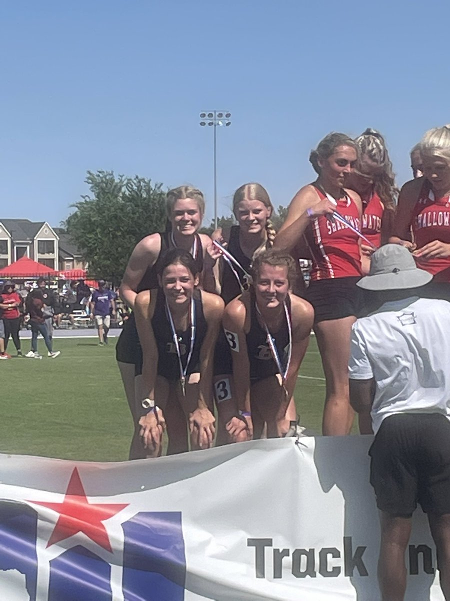 4x1 qualifies for state for the second year in a row!!
4x2 places 3rd with their fastest time of the year while breaking their own school record again with a 1:45.50! 
4x4 qualifies for state and breaks the school record with a 4:02.62!!
<a href="/BushlandISD/">Bushland ISD</a>