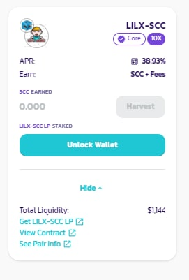 Siacashcoin's tweet photo. NEW FARM LAUNCHED TODAY!!!! #yeildfarming #BSC #siacashcoin #stakingtokens #defi #bep20 LILX JOINS SCC!!!! We will also be launching a pool for their token today!! https://t.co/riQIjkpbtr