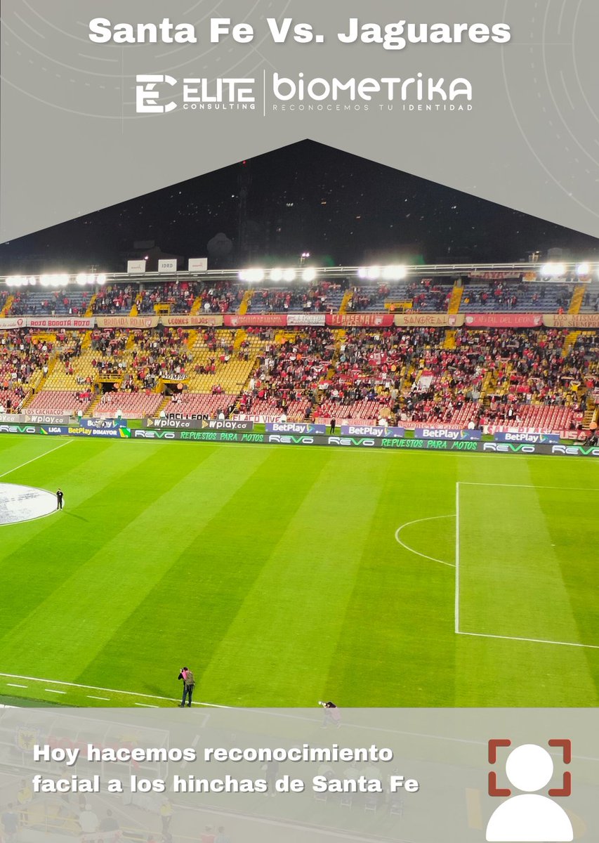 CarlosYandi01's tweet photo. Hoy hacemos reconocimiento facial a los hinchas de @SantaFe en el #EstadioElCampin https://t.co/dD9QXIiGWD
