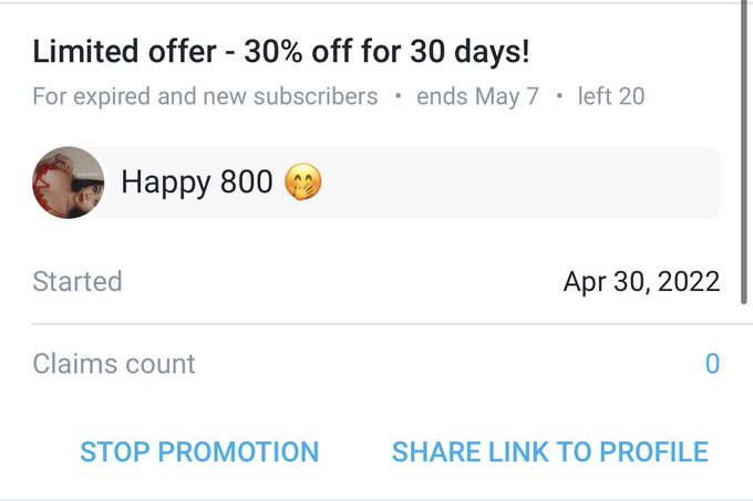 Finally at 800!   onlyfans is only $4.19 for the next 20 subs. Better catch it while you can 😜 https://t