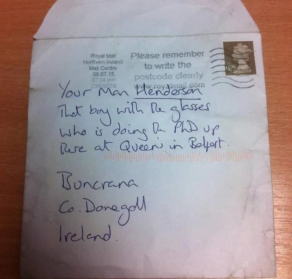 Just about the most Irish envelope I’ve ever seen 🤣🤣 #irish #irishfunny #yourman