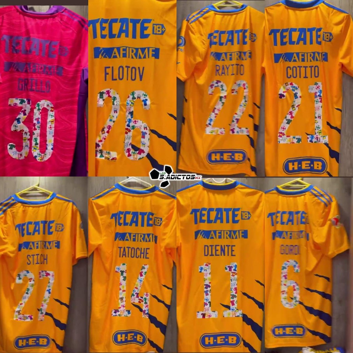 DanVi05's tweet image. Hoy @TigresOficial sale con sus números así haciendo alusión al #DiaDelNino ✨y no están sus nombres🤲🏼están sus apodos de niños🫶🏻🥹Gran gesto