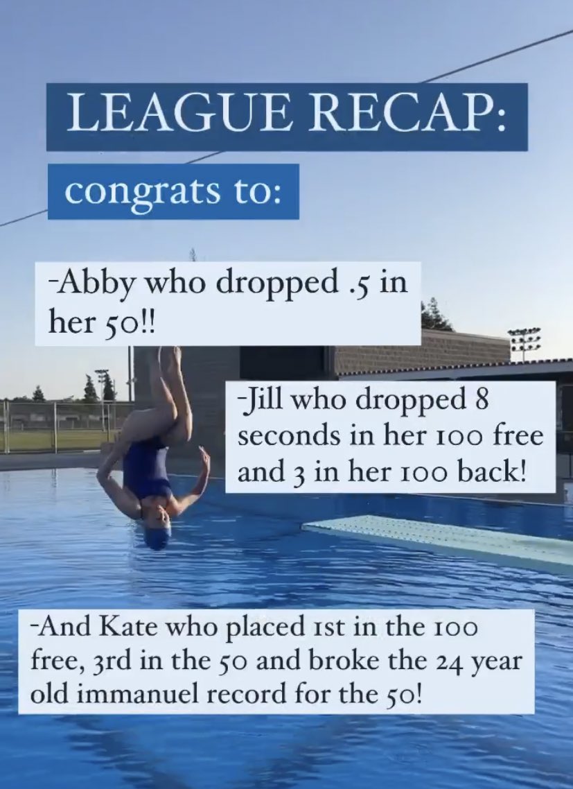 IHSNation's tweet photo. Awesome season for our aquatic Eagles!! And huge congrats to Kate Geiger for a record-breaking time! https://t.co/4X49tYg2kL