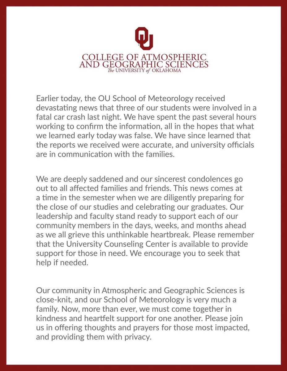 MikeCollierWX's tweet photo. Sad day. https://t.co/DHd7l8Xkx0