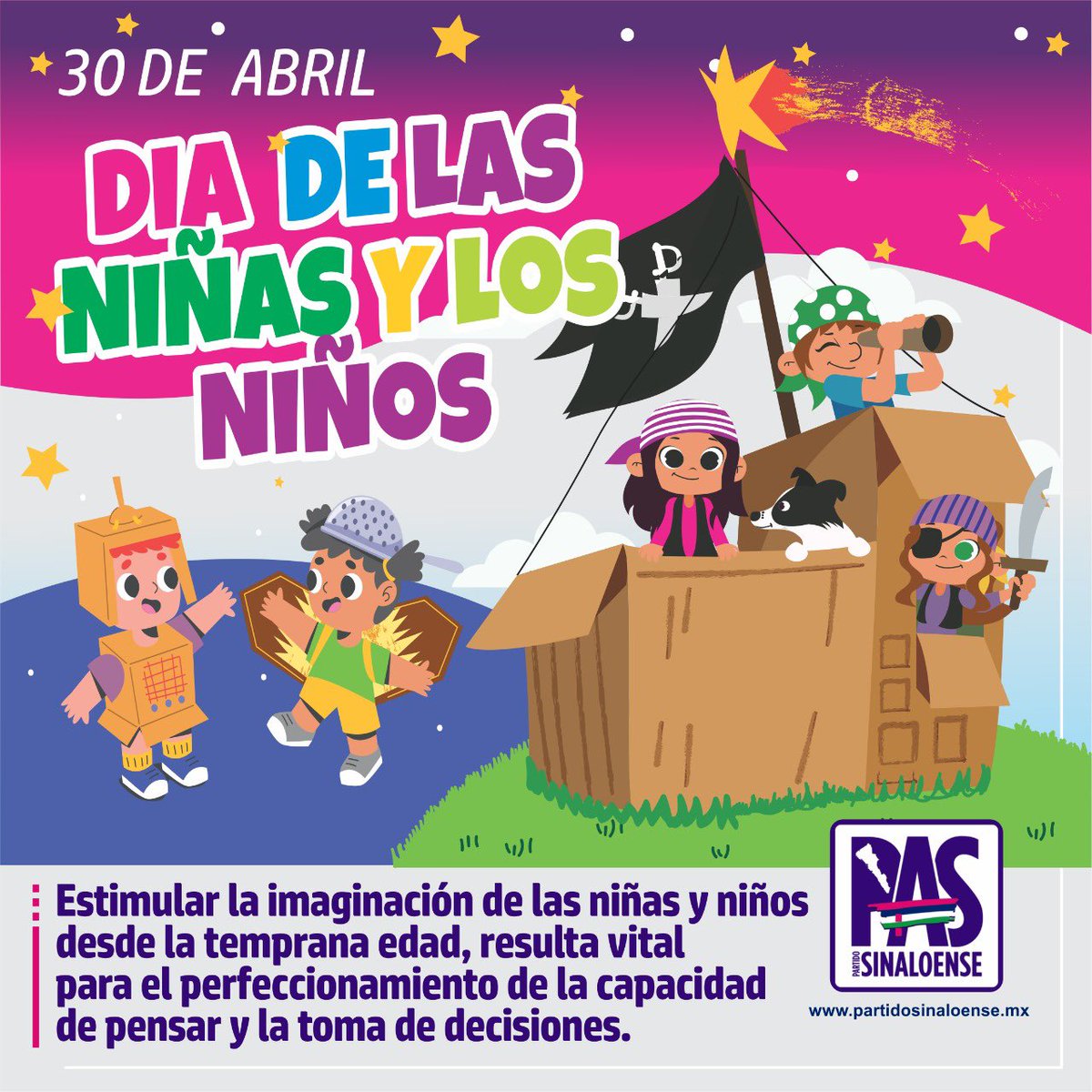 VIctorACorrales's tweet photo. ¡FELICIDADES! A los niños y niñas en su día.
En el Partido Sinaloense luchamos por que las próximas generaciones sean parte fundamental para el desarrollo de Sinaloa. https://t.co/pGdEBsL9X1