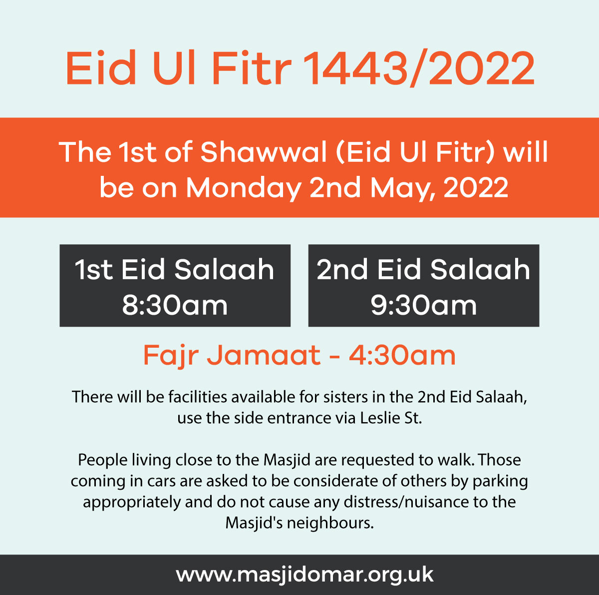 Eid ul Fitr 2022
masjidomar.org.uk #masjidomar #huddersfield #EidUlFitr