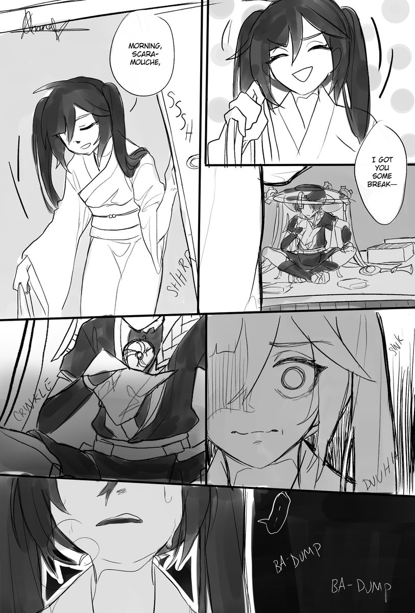 Oriana0w0's tweet photo. ‼️SPOILERS FOR THE FANFIC "In These Hands (You Will Break)" CH 22 by @AbyssalWaltz‼️

This scene had my heart pounding out of my chest 😱🖤 I originally had another page but I didn't want to post it by itself sooo... yeah.

#mona #monamegistus #scaramouche #kunikuzushi #scaramona https://t.co/H2Gumufbxk